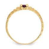 10k Madi K 3mm Ruby Birthstone Baby Ring